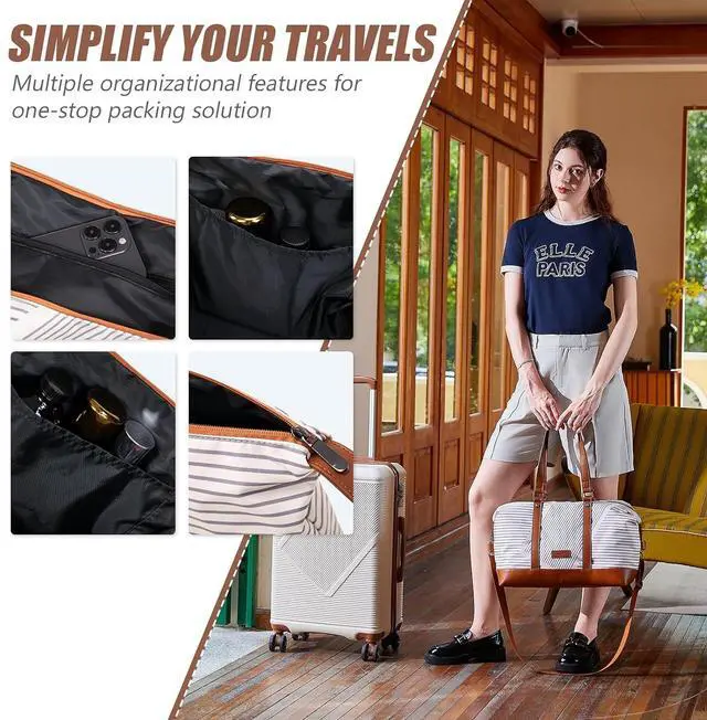 Alt view image 5 of 6 - CONCEPTEN Luggage Sets 5 Piece, Hardside Spinner Suitcases with Wheels, Lightweight Carry On Luggage Set with TSA Lock, 20in 24in 28in ABS Hardshell Travel Set, Lavender