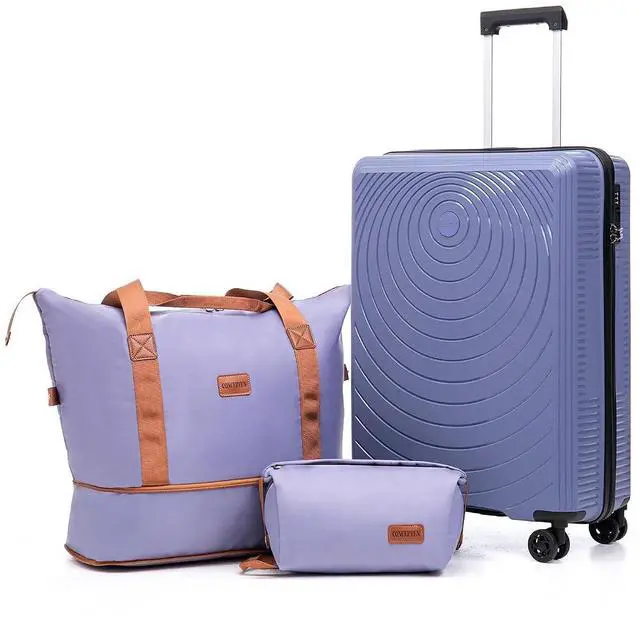 Main image of CONCEPTEN Luggage Sets,Suitcases with Wheels, Hardshell Suitcase Set, PP Carry on Luggage Set with TSA Lock, Travel Luggage (Light Purple, Bag Type)