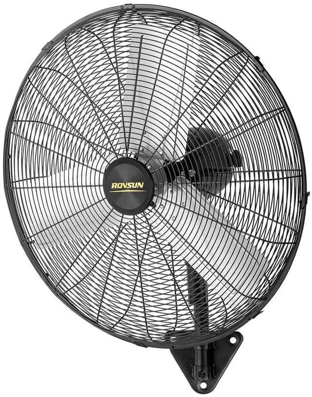 Main image of ROVSUN 20 Inch Industrial Wall Mounted Fan, High Velocity Waterproof Wall Mount Fan, Max 4710 CFM, 3-Speed Setting with Aluminum Blade & Dual Ball Bearing Motor, For Garage, Gym, UL Listed
