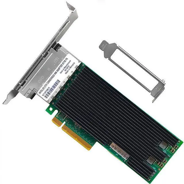 Main image of 10GbE RJ45 Network Card Compatible with X710-T4 PCIe Ethernet Card, 4 Ports 10GBASE-T RJ45, PCIe 3.0 x8, SR-IOV VXLAN/Geneve Jumbo Frames PXE iSCSI PCI Network Adapter