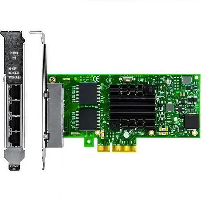 Alt view image 2 of 6 - 1GbE RJ45 Network Card Compatible with I350-T4 PCIe Ethernet Card, 4 Ports 10/100/1000BASE-T RJ45, PCIe 2.0 x4, SR-IOV Jumbo Frames PXE iSCSI VLAN Teaming PCI Network Adapter