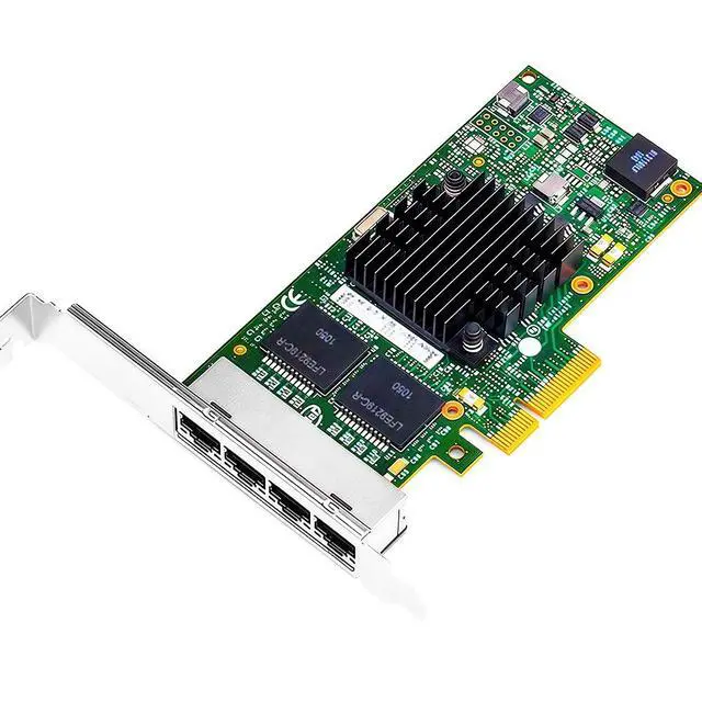 Alt view image 6 of 6 - 1GbE RJ45 Network Card Compatible with I350-T4 PCIe Ethernet Card, 4 Ports 10/100/1000BASE-T RJ45, PCIe 2.0 x4, SR-IOV Jumbo Frames PXE iSCSI VLAN Teaming PCI Network Adapter