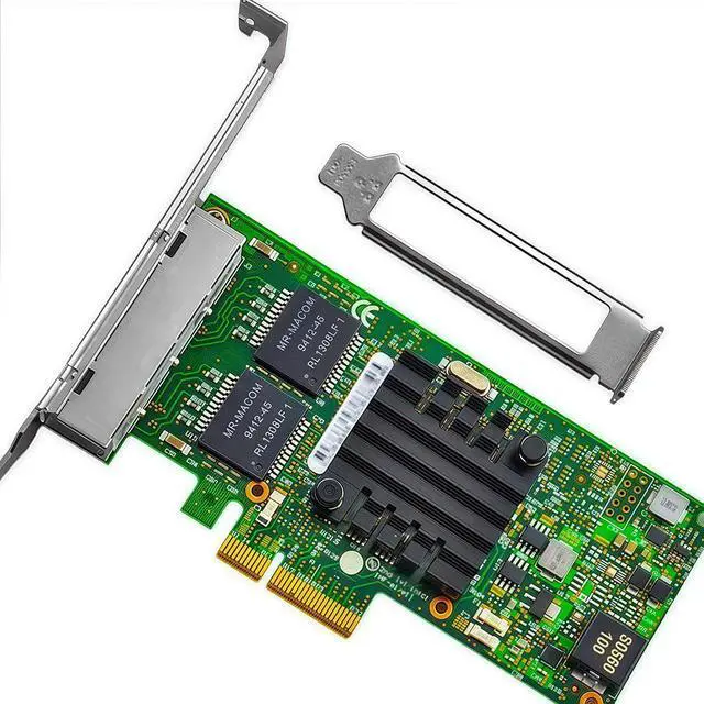 Main image of 1GbE RJ45 Network Card Compatible with I350-T4 PCIe Ethernet Card, 4 Ports 10/100/1000BASE-T RJ45, PCIe 2.0 x4, SR-IOV Jumbo Frames PXE iSCSI VLAN Teaming PCI Network Adapter