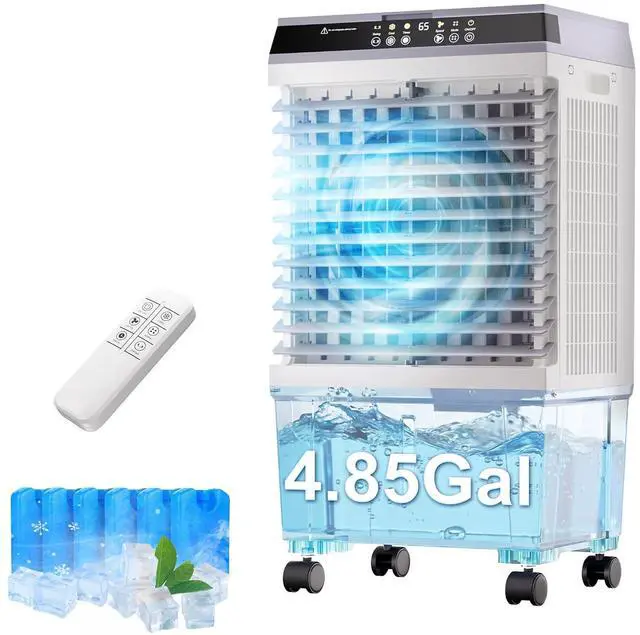 Main image of Swamp Coolers,3-IN-1 Evaporative Air Cooler with 2026 New Upgraded Copper Motor,Large Gal Water Tank,6 Ice Packs,12H Timer,Cooling Fan for Indoor,Outdoor(29IN)