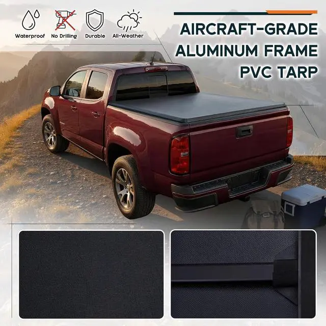 Alt view image 4 of 7 - Albott 5.8 FT Soft Roll Up Truck Bed Tonneau Cover for 20072026 Chevy Silverado/GMC Sierra 1500 Tonneau Cover for Trucks, Fits Fleetside Bed, No UtiliTrack, Not for CarbonPro