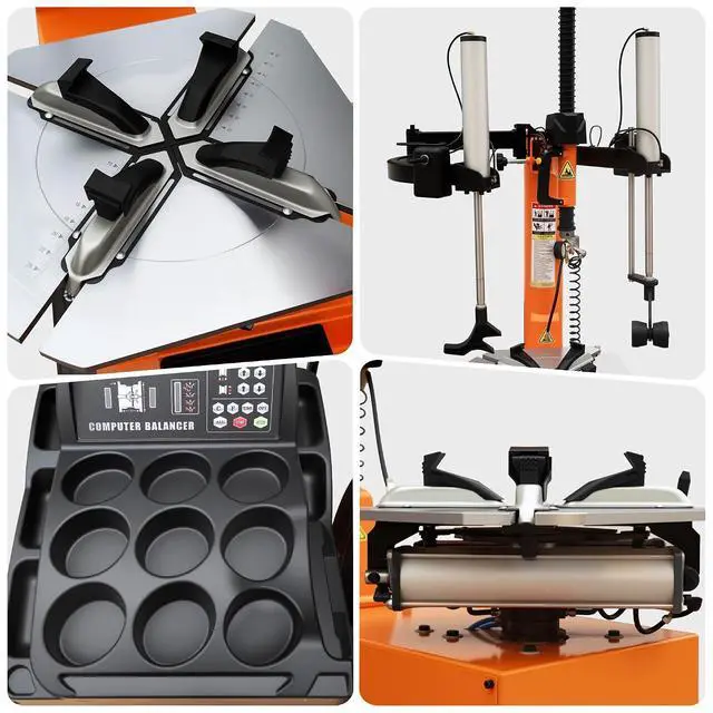 Alt view image 7 of 7 - Albott 2HP Tire Changer and Wheel Balancer Combo for 12"24" Rims, Outside Clamp 12"22" Inside Clamp 12"24", Tire Repair and Wheel Balancing for Home Garage & Auto Shop