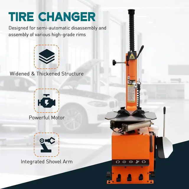 Alt view image 5 of 7 - Albott 2HP Tire Changer Machine, 110V Heavy-Duty Wheel Changer for 10"22" Rims, Outside Clamp 10"17" Inside Clamp 12"22", Tire Mounting and Demounting Tool for Home Garage & Auto Shop