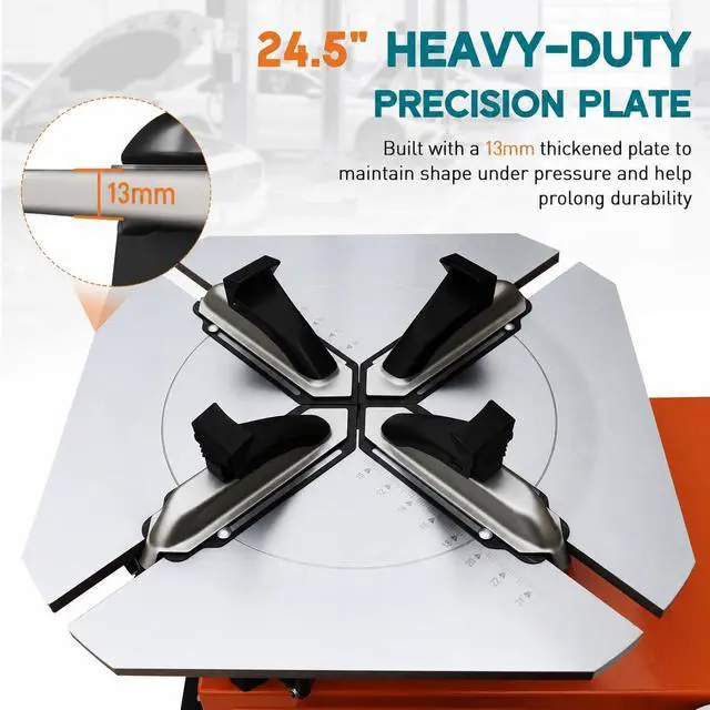 Alt view image 4 of 7 - Albott 2HP Tire Changer Machine, 110V Heavy-Duty Wheel Changer for 10"24" Rims, Outside Clamp 10"20" Inside Clamp 12"24", Tire Mounting and Demounting Tool for Home Garage & Auto Shop