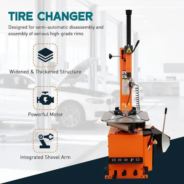 Alt view image 5 of 7 - Albott 2HP Tire Changer Machine, 110V Heavy-Duty Wheel Changer for 10"24" Rims, Outside Clamp 10"20" Inside Clamp 12"24", Tire Mounting and Demounting Tool for Home Garage & Auto Shop