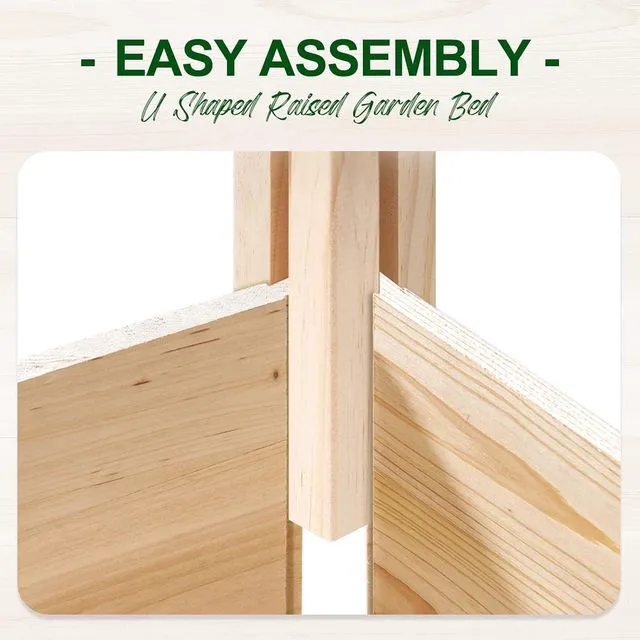Alt view image 6 of 7 - Outdoor Raised Garden Bed with Deer Proof Fence, Wooden Raised Garden Bed with 19" Depth Planter Box, 7.5Wx20Dx6H Planter with Fence