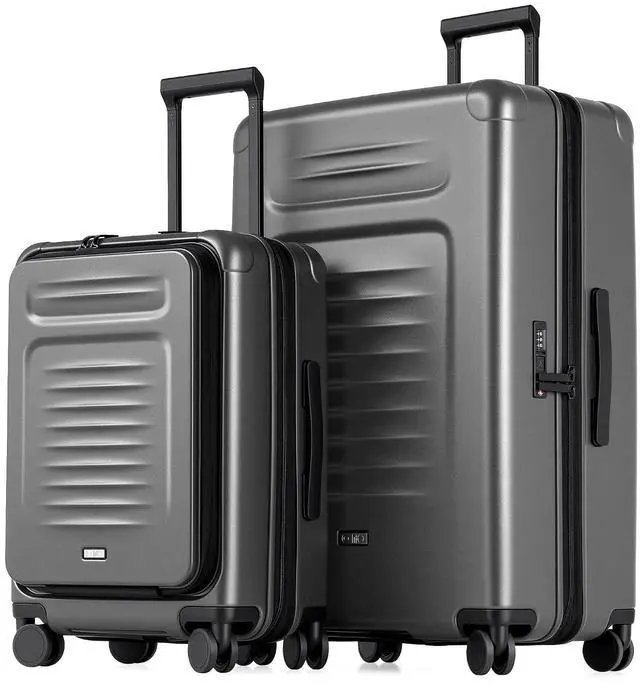 Main image of Luggage Sets Checked Suitcases - 2 Piece, Travel Carry on with Spinner Wheels, Expandable Hardside Large Suitcase with TSA Lock,20+29 Inch Grey
