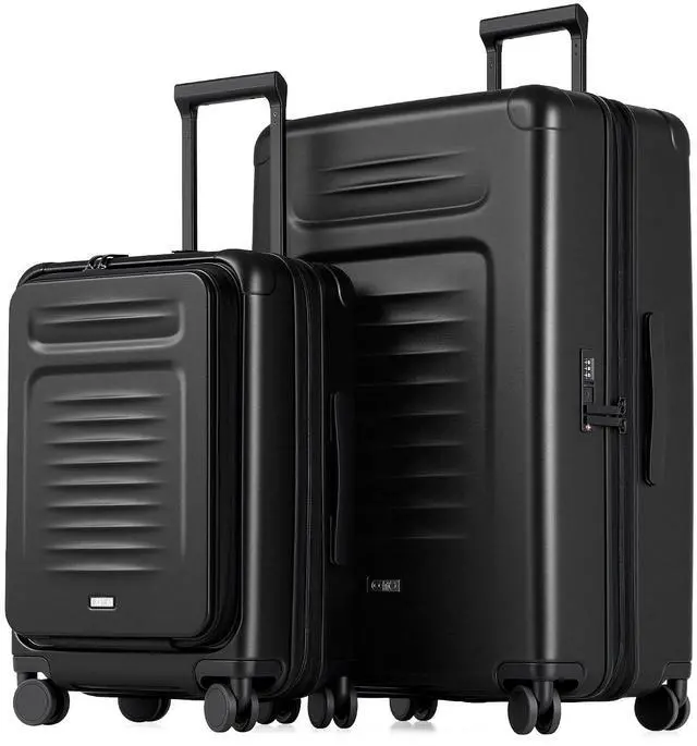 Main image of Luggage Sets Checked Suitcases - 2 Piece, Travel Carry on with Spinner Wheels, Expandable Hardside Large Suitcase with TSA Lock,20+29 Inch Black