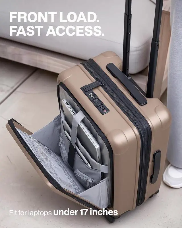 Alt view image 2 of 7 - Luggage Sets Checked Suitcases - 2 Piece, Travel Carry on with Spinner Wheels, Expandable Hardside Large Suitcase with TSA Lock,20+29 Inch Apricot