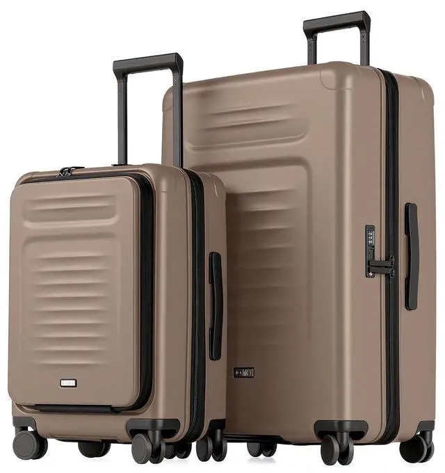 Main image of Luggage Sets Checked Suitcases - 2 Piece, Travel Carry on with Spinner Wheels, Expandable Hardside Large Suitcase with TSA Lock,20+29 Inch Apricot