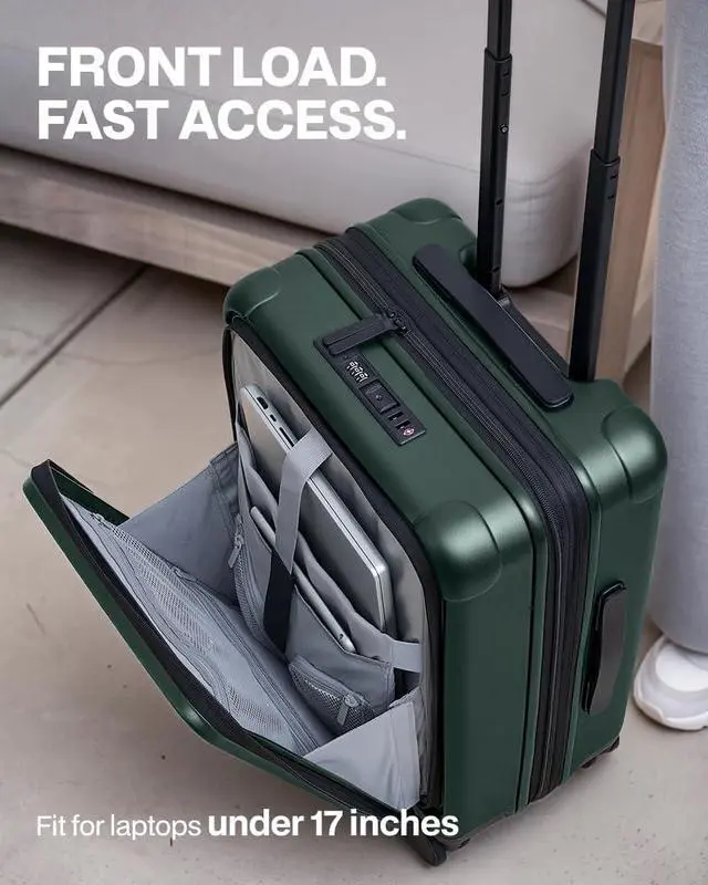 Alt view image 2 of 7 - Luggage Sets Checked Suitcases - 2 Piece, Travel Carry on with Spinner Wheels, Expandable Hardside Large Suitcase with TSA Lock,20+29 Inch Green