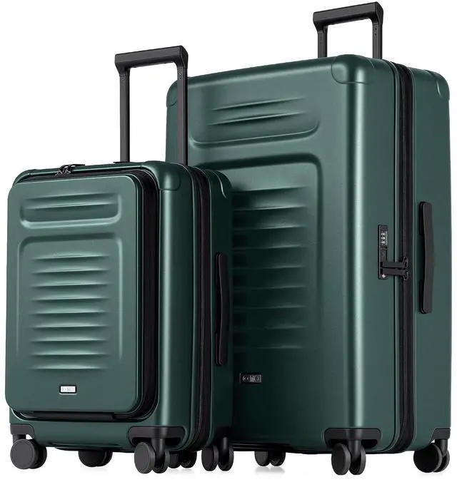 Main image of Luggage Sets Checked Suitcases - 2 Piece, Travel Carry on with Spinner Wheels, Expandable Hardside Large Suitcase with TSA Lock,20+29 Inch Green