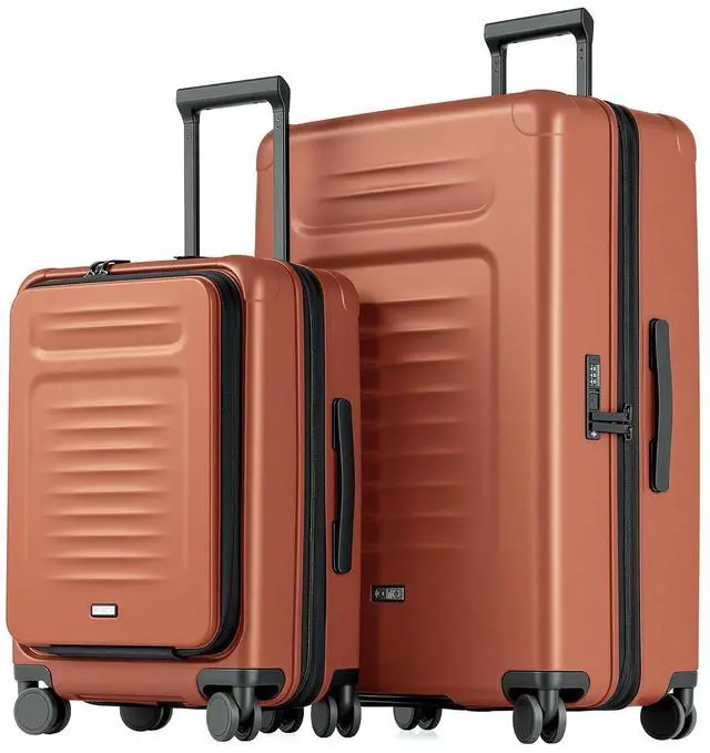Main image of Luggage Sets Checked Suitcases - 2 Piece, Travel Carry on with Spinner Wheels, Expandable Hardside Large Suitcase with TSA Lock,20+29 Inch Orange