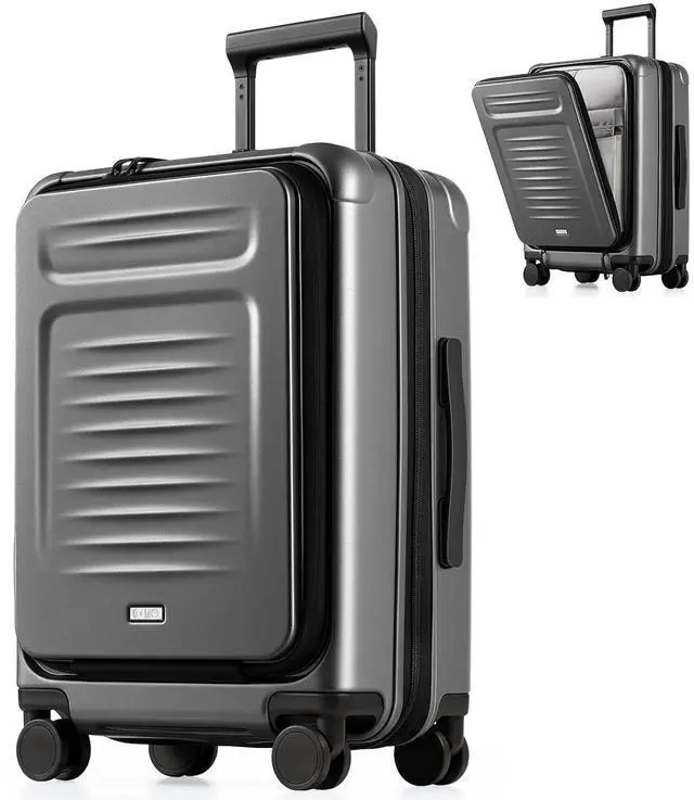 Main image of Carry On Luggage Suitcase : 22x14x9 Airline Approved Travel Luggage with Spinner Wheels, Front Pocket Expandable Hardshell Suitcases with TSA Lock Grey