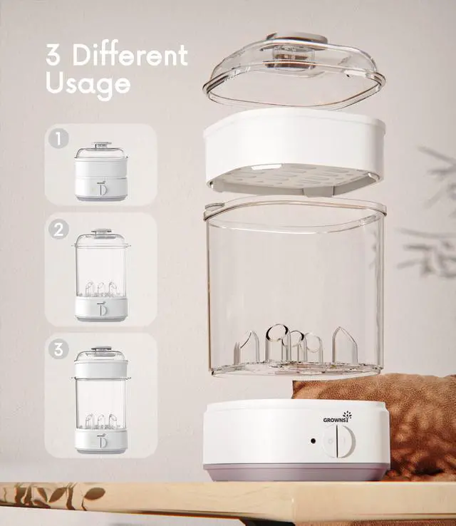 Alt view image 7 of 7 - Bottle Sterilizer & Grownsy Bottle Sterilizer and Dryer