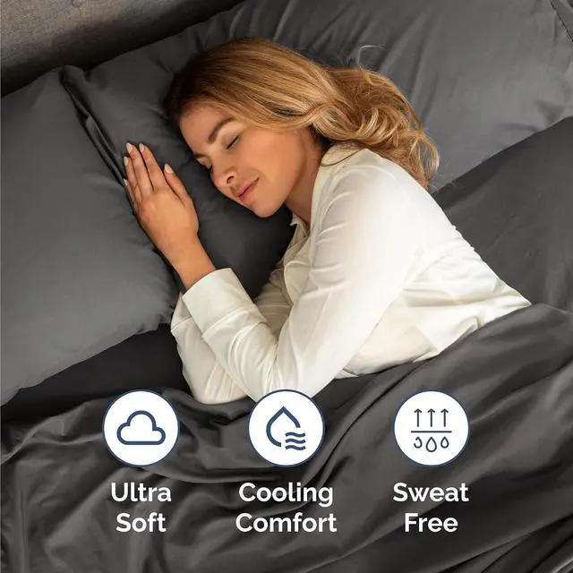 Alt view image 4 of 7 - Cal King 6 Piece Sheet Set - Comfy Breathable & Cooling - Ultra-Soft Hotel Luxury Bedding Set w/ 8-16 Inch Deep Pockets - 1 Flat & 1 Fitted Sheet & 4 Pillowcases - Wrinkle Free & Easy Care - Charcoal