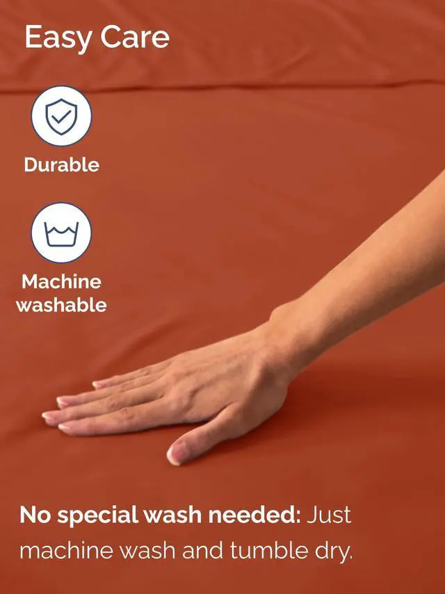 Alt view image 5 of 7 - Extra Deep Full Fitted Sheet - Hotel Luxury Single Fitted Sheet Only - Easily Fits 18 inch to 24 inch Mattress - Ultra Soft, Wrinkle & Fade Free w/Extra Deep Pockets - Breathable & Comfy - Terracotta