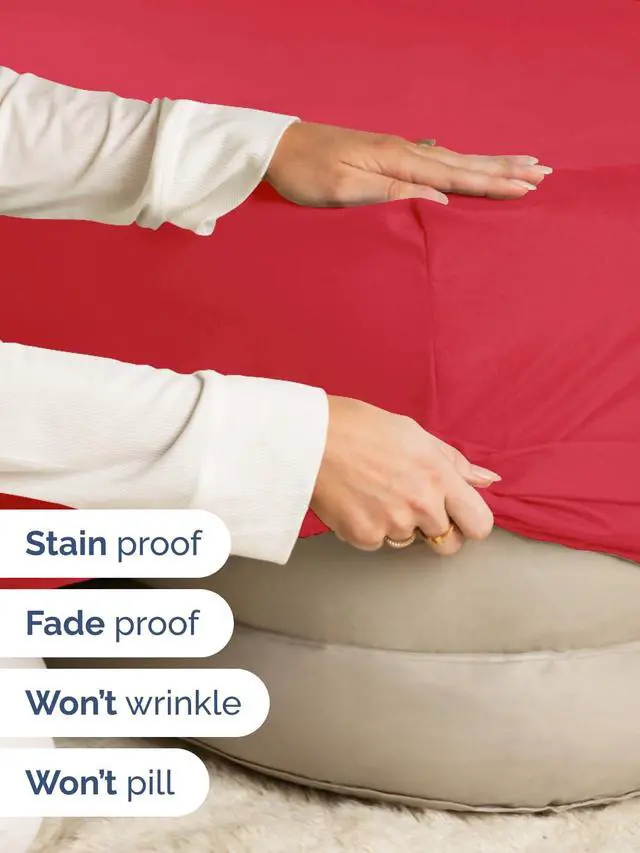 Alt view image 4 of 7 - Extra Deep Twin Fitted Sheet - Hotel Luxury Single Fitted Sheet Only - Easily Fits 18 inch to 24 inch Mattress - Ultra Soft, Wrinkle Free with Extra Deep Pockets - Easy-Care, Breathable & Comfy - Red
