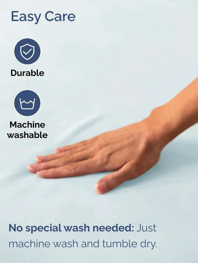Alt view image 5 of 7 - Extra Deep Twin Fitted Sheet - Hotel Luxury Single Fitted Sheet Only - Easily Fits 18 inch to 24 inch Mattress - Ultra Soft, Wrinkle & Fade Free w/Extra Deep Pockets - Breathable & Comfy - Ice Blue