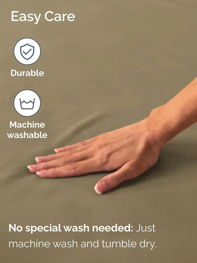 Alt view image 5 of 7 - Extra Deep Twin XL Fitted Sheet - College Dorm Bed Single Fitted Sheet Only w/Extra Deep Pockets - Ultra-Soft & Breathable - Easily Fits 18 to 24 inch Mattress - Wrinkle Free & Fade Resistant - Khaki