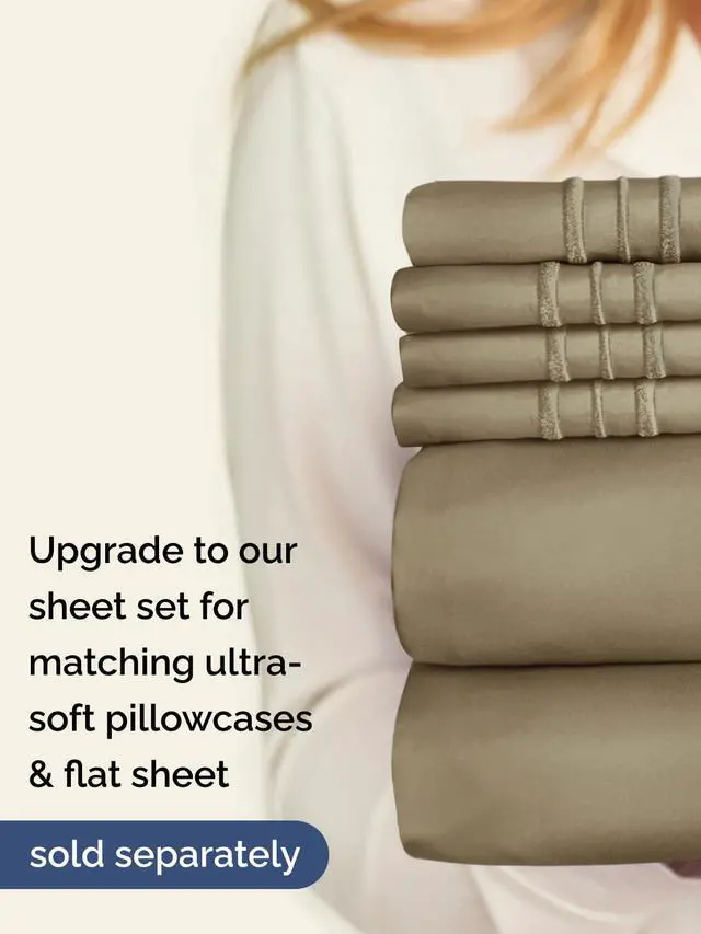 Alt view image 7 of 7 - Extra Deep Twin XL Fitted Sheet - College Dorm Bed Single Fitted Sheet Only w/Extra Deep Pockets - Ultra-Soft & Breathable - Easily Fits 18 to 24 inch Mattress - Wrinkle Free & Fade Resistant - Khaki