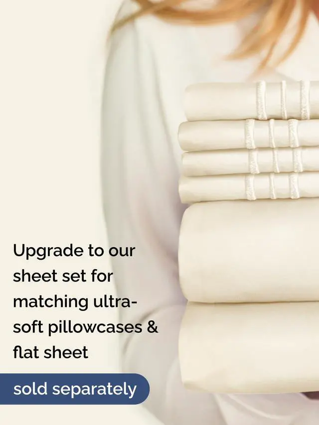 Alt view image 7 of 7 - Extra Deep Twin XL Fitted Sheet - College Dorm Bed Single Fitted Sheet Only w/Extra Deep Pockets - Ultra-Soft & Breathable - Easily Fits 18 to 24 inch Mattress - Wrinkle & Fade Resistant - Off White