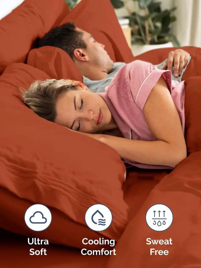 Alt view image 3 of 7 - Extra Deep Twin XL Fitted Sheet - College Dorm Bed Single Fitted Sheet Only w/Extra Deep Pockets - Ultra-Soft & Breathable - Easily Fits 18 to 24 inch Mattress - Wrinkle & Fade Resistant - Terracotta