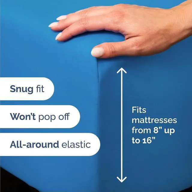 Alt view image 3 of 7 - Cal King 6 Piece Sheet Set - Comfy Breathable & Cooling - Soft Hotel Luxury Bedding Set with 8-16 Inch Deep Pockets - 1 Flat & 1 Fitted Sheet & 4 Pillowcases - Wrinkle Free & Easy Care - Royal Blue