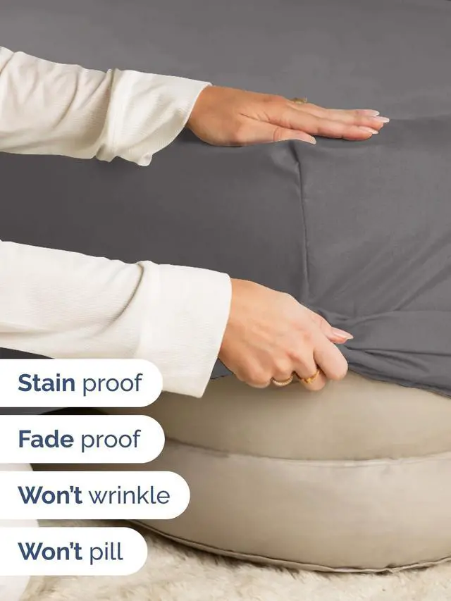 Alt view image 4 of 7 - Extra Deep Twin XL Fitted Sheet - College Dorm Bed Single Fitted Sheet Only w/Extra Deep Pockets - Ultra-Soft & Breathable - Easily Fits 18 to 24 inch Mattress - Wrinkle & Fade Resistant - Dark Grey
