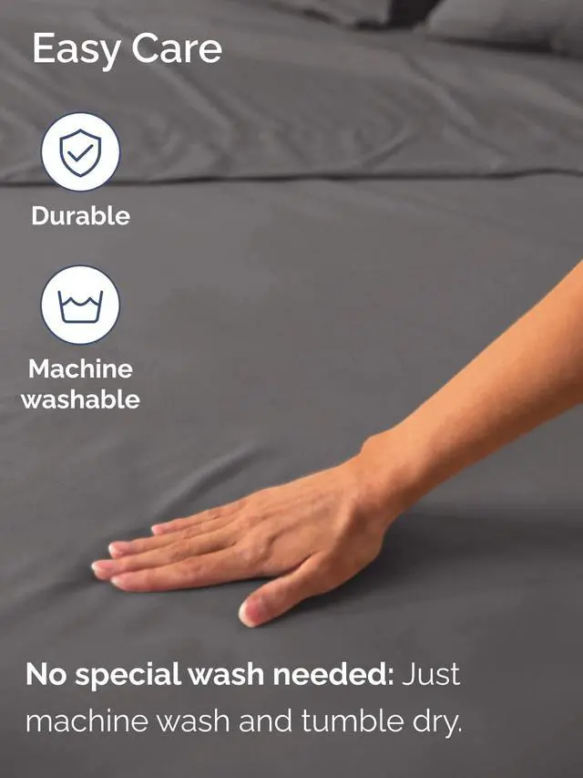 Alt view image 5 of 7 - Extra Deep Twin XL Fitted Sheet - College Dorm Bed Single Fitted Sheet Only w/Extra Deep Pockets - Ultra-Soft & Breathable - Easily Fits 18 to 24 inch Mattress - Wrinkle & Fade Resistant - Dark Grey