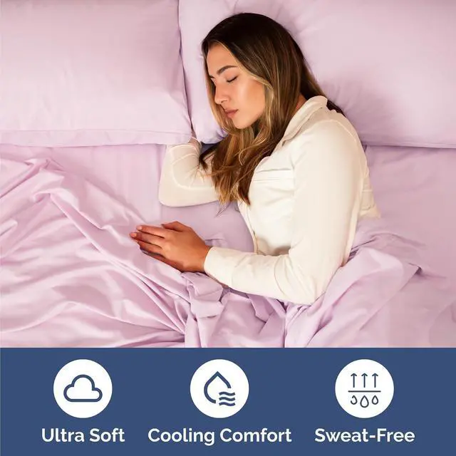 Alt view image 4 of 7 - Cal King 6 Piece Sheet Set - Comfy Breathable & Cooling - Soft Hotel Luxury Bedding Set with 8-16 Inch Deep Pockets - 1 Flat & 1 Fitted Sheet & 4 Pillowcases - Wrinkle Free & Easy Care - Light Pink