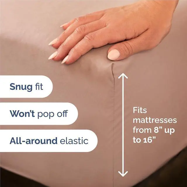 Alt view image 3 of 7 - Full 6 Piece Sheet Set - Comfy Breathable & Cooling - Ultra Soft Hotel Luxury Bedding Set with 8-16 Inch Deep Pockets - 1 Flat & 1 Fitted Sheet & 4 Pillowcases - Cozy, Wrinkle Free & Easy Care - Mauve