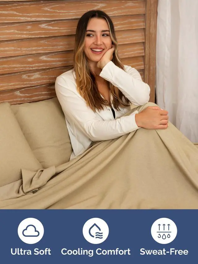 Alt view image 3 of 7 - Extra Deep Twin XL Fitted Sheet - College Dorm Bed Single Fitted Sheet Only w/Extra Deep Pockets - Ultra-Soft & Breathable - Easily Fits 18 to 24 inch Mattress - Wrinkle & Fade Free - Heathered Tan