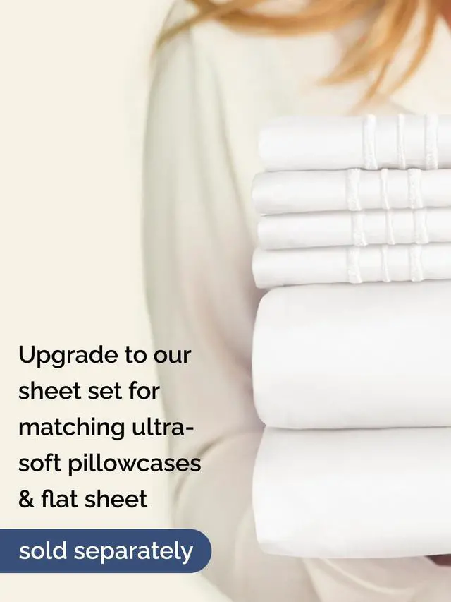 Alt view image 7 of 7 - Extra Deep Twin XL Fitted Sheet - College Dorm Bed Single Fitted Sheet Only w/Extra Deep Pockets - Ultra-Soft & Breathable - Easily Fits 18 to 24 inch Mattress - Wrinkle & Fade Free - Antique White