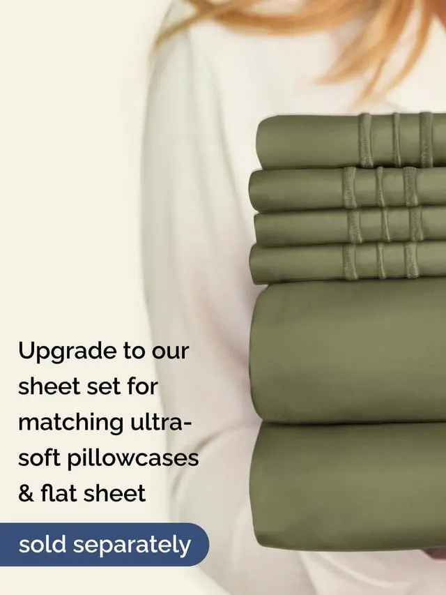 Alt view image 7 of 7 - Extra Deep Twin XL Fitted Sheet - College Dorm Bed Single Fitted Sheet Only w/Extra Deep Pockets - Ultra-Soft & Breathable - Easily Fits 18 to 24 inch Mattress - Wrinkle & Fade Resistant - Sage Green