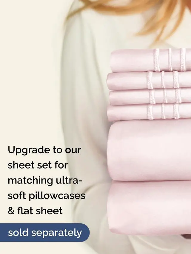 Alt view image 7 of 7 - Extra Deep Twin Fitted Sheet - Hotel Luxury Single Fitted Sheet Only - Easily Fits 18 inch to 24 inch Mattress - Ultra Soft, Wrinkle Free with Extra Deep Pockets - Breathable & Comfy - Lavender Pink