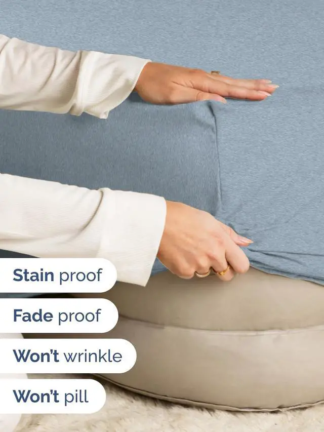 Alt view image 4 of 7 - Extra Deep Twin XL Fitted Sheet - College Dorm Bed Single Fitted Sheet Only w/Extra Deep Pockets - Ultra-Soft & Breathable - Easily Fits 18 to 24 inch Mattress - Wrinkle & Fade Free - Heathered Blue