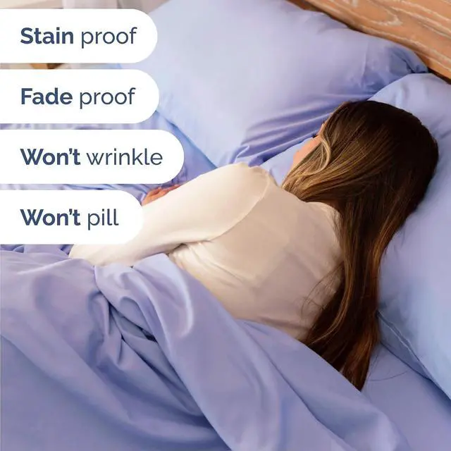 Alt view image 5 of 7 - Cal King 6 Piece Sheet Set - Comfy Breathable & Cooling - Ultra-Soft Hotel Luxury Bedding Set w/ 8-16 Inch Deep Pockets - 1 Flat & 1 Fitted Sheet & 4 Pillowcases - Wrinkle Free & Easy Care - Lavender