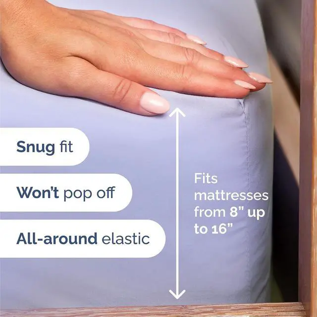 Alt view image 4 of 7 - Queen 6 Piece Sheet Set - Comfy Breathable & Cooling - Ultra-Soft Hotel Luxury Bedding Set with 8-16 Inch Deep Pockets - 1 Flat & 1 Fitted Sheet & 4 Pillowcases - Wrinkle Free & Easy Care - Lavender
