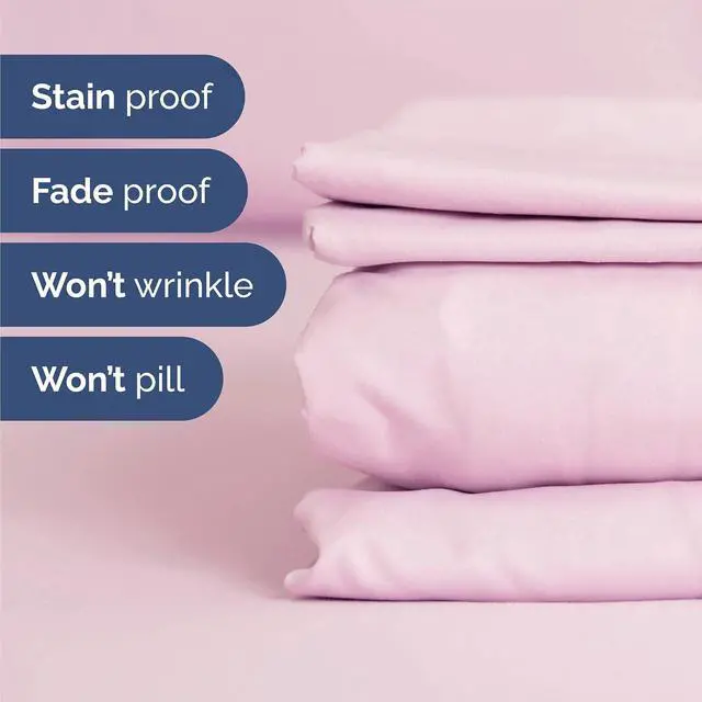 Alt view image 5 of 7 - Queen 6 Piece Sheet Set - Comfy Breathable & Cooling - Ultra-Soft Hotel Luxury Bedding Set w/ 8-16 Inch Deep Pockets - 1 Flat & 1 Fitted Sheet & 4 Pillowcases - Wrinkle Free & Easy Care - Light Pink