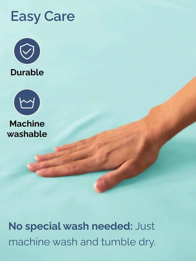 Alt view image 5 of 7 - Extra Deep Twin Fitted Sheet - Hotel Luxury Single Fitted Sheet Only - Easily Fits 18 inch to 24 inch Mattress - Ultra Soft, Wrinkle & Fade Free w/Extra Deep Pockets - Breathable & Comfy - Spa Blue