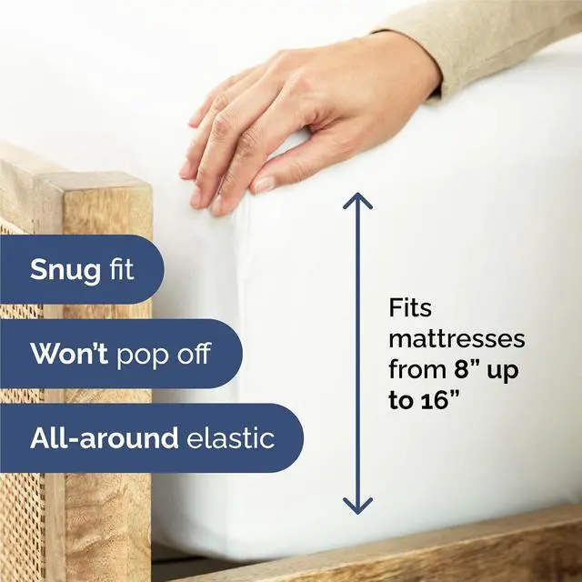 Alt view image 3 of 7 - King 6 Piece Sheet Set - Comfy Breathable & Cooling - Ultra Soft Hotel Luxury Bedding Set with 8-16 Inch Deep Pockets - 1 Flat & 1 Fitted Sheet & 4 Pillowcases - Cozy, Wrinkle Free & Easy Care - White