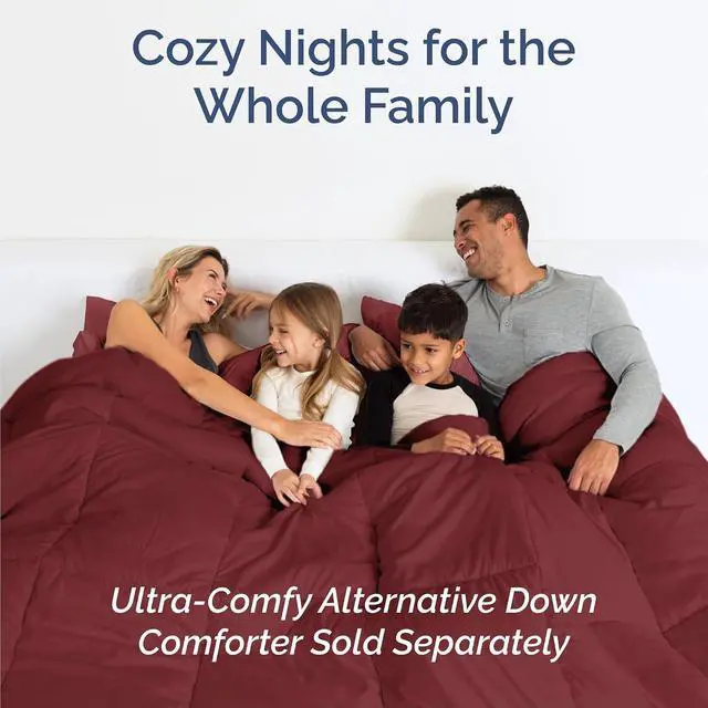 Alt view image 7 of 7 - Cal King 6 Piece Sheet Set - Comfy Breathable & Cooling - Ultra-Soft Hotel Luxury Bedding Set w/ 8-16 Inch Deep Pockets - 1 Flat & 1 Fitted Sheet & 4 Pillowcases - Wrinkle Free & Easy Care - Burgundy
