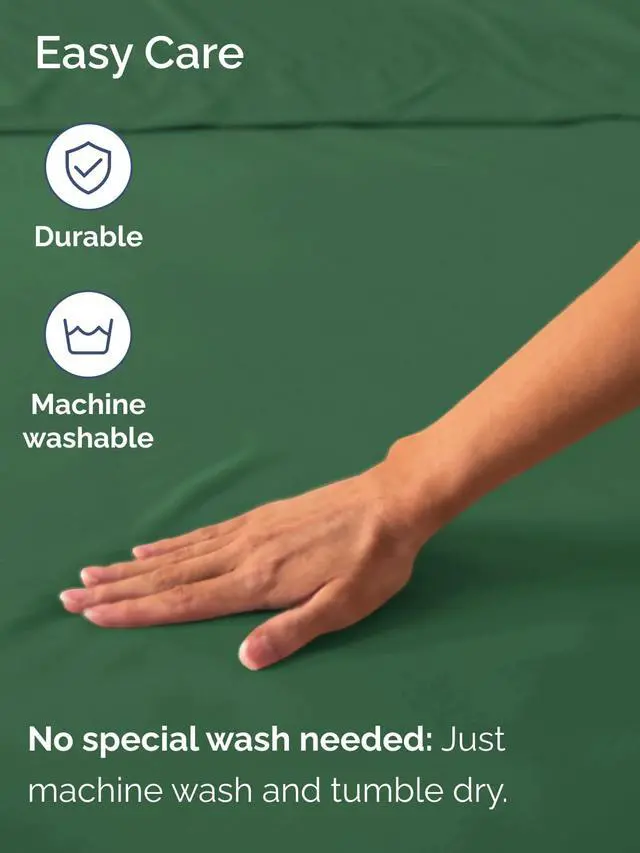 Alt view image 5 of 7 - Extra Deep Twin XL Fitted Sheet - College Dorm Bed Single Fitted Sheet Only w/Extra Deep Pockets - Ultra-Soft & Breathable - Easily Fits 18 to 24 inch Mattress - Wrinkle & Fade Free - Emerald Green