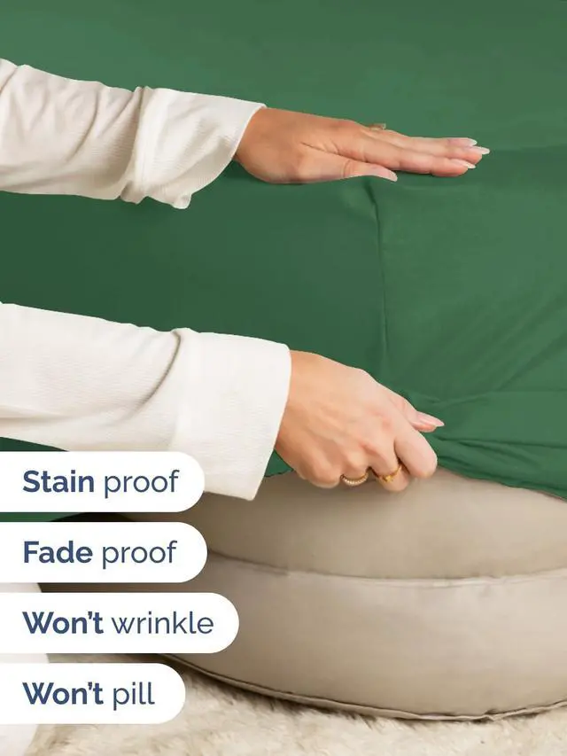 Alt view image 4 of 7 - Extra Deep Twin Fitted Sheet - Hotel Luxury Single Fitted Sheet Only - Easily Fits 18 inch to 24 inch Mattress - Ultra Soft, Wrinkle Free with Extra Deep Pockets - Breathable & Comfy - Emerald Green