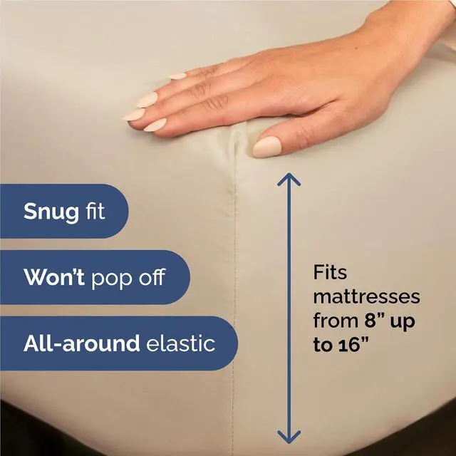 Alt view image 3 of 7 - Full 6 Piece Sheet Set - Comfy Breathable & Cooling - Ultra Soft Hotel Luxury Bedding Set with 8-16 Inch Deep Pockets - 1 Flat & 1 Fitted Sheet & 4 Pillowcases - Cozy, Wrinkle Free & Easy Care - Wheat